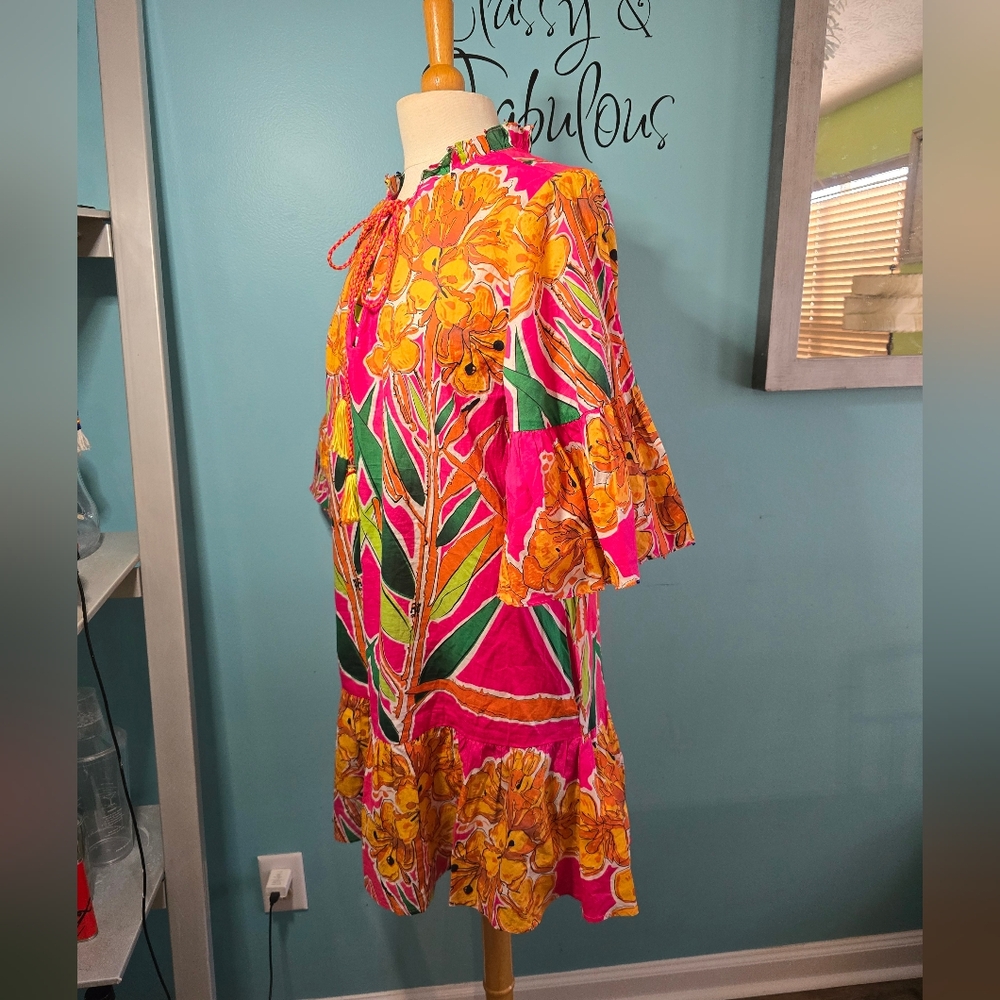 Exquisitely Chic Tropical Beaded Dress by Roopa Pemmaraju - Picture 2 of 6